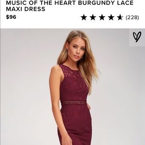 Lulu’s burgundy maxi dress